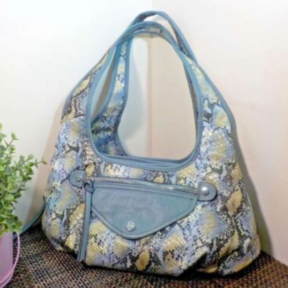 Simply Vera Gray/ Silver Faux Snake Hobo Shoulder Purse